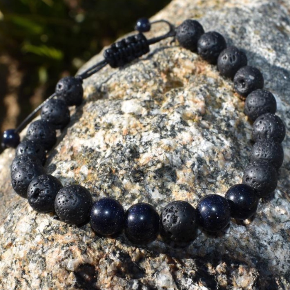ZEN DARK PURPLE Lava Rock Bracelet